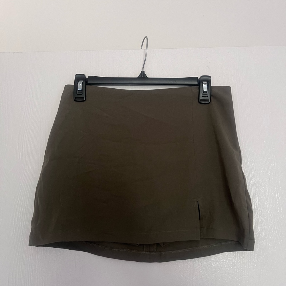 Aeropostale Green Asymmetrical Pencil Mini Skirt